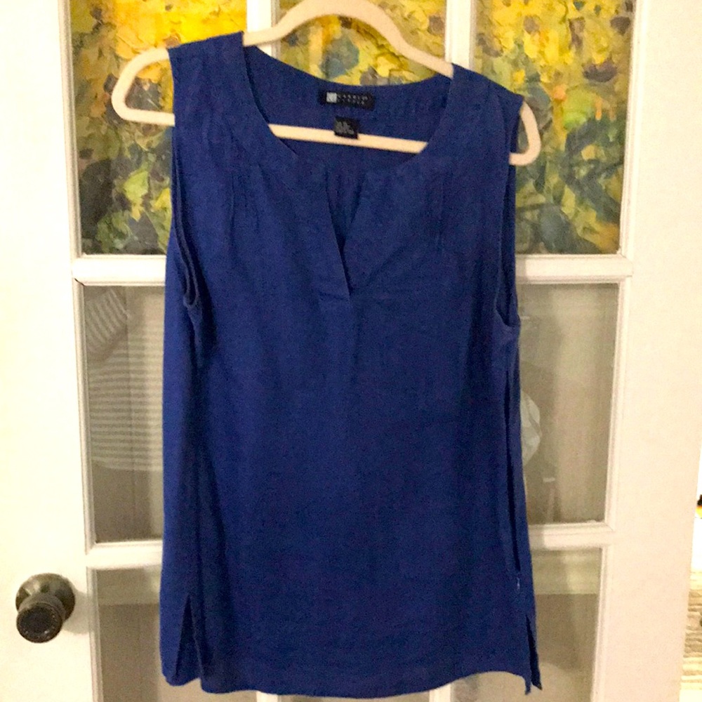 Carol Little purple linen top